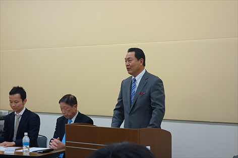 経営計画発表　杉本社長